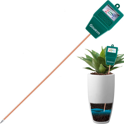 Gouevn long-probe soil moisture meter shows root-level moisture for accurate watering