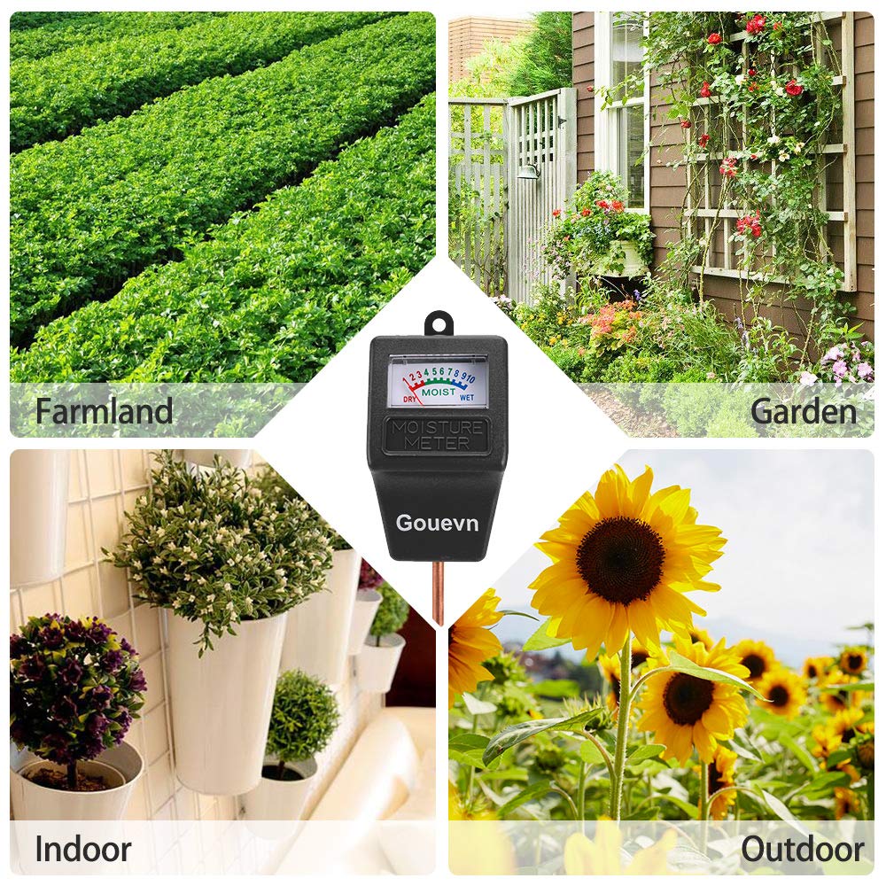 Gouevn packaging includes a plant watering guide for reference.