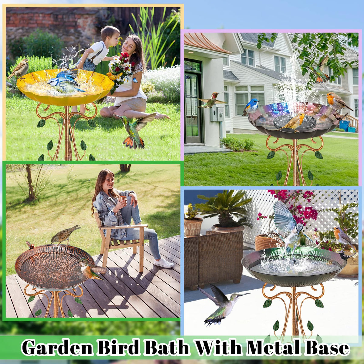 Gouisalin cast-iron pedestal adds elegance to patios and lawns.