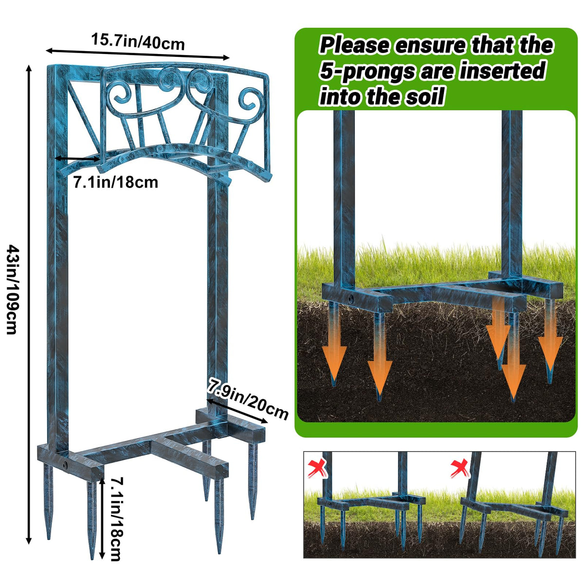 Gouisalin heavy-duty hose stand supporting a full hose length without bending.