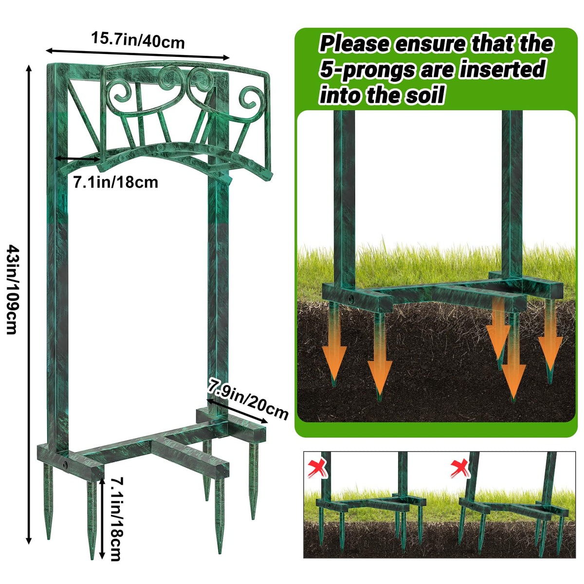 Gouisalin hose stand heavy-duty steel construction supports long hoses.