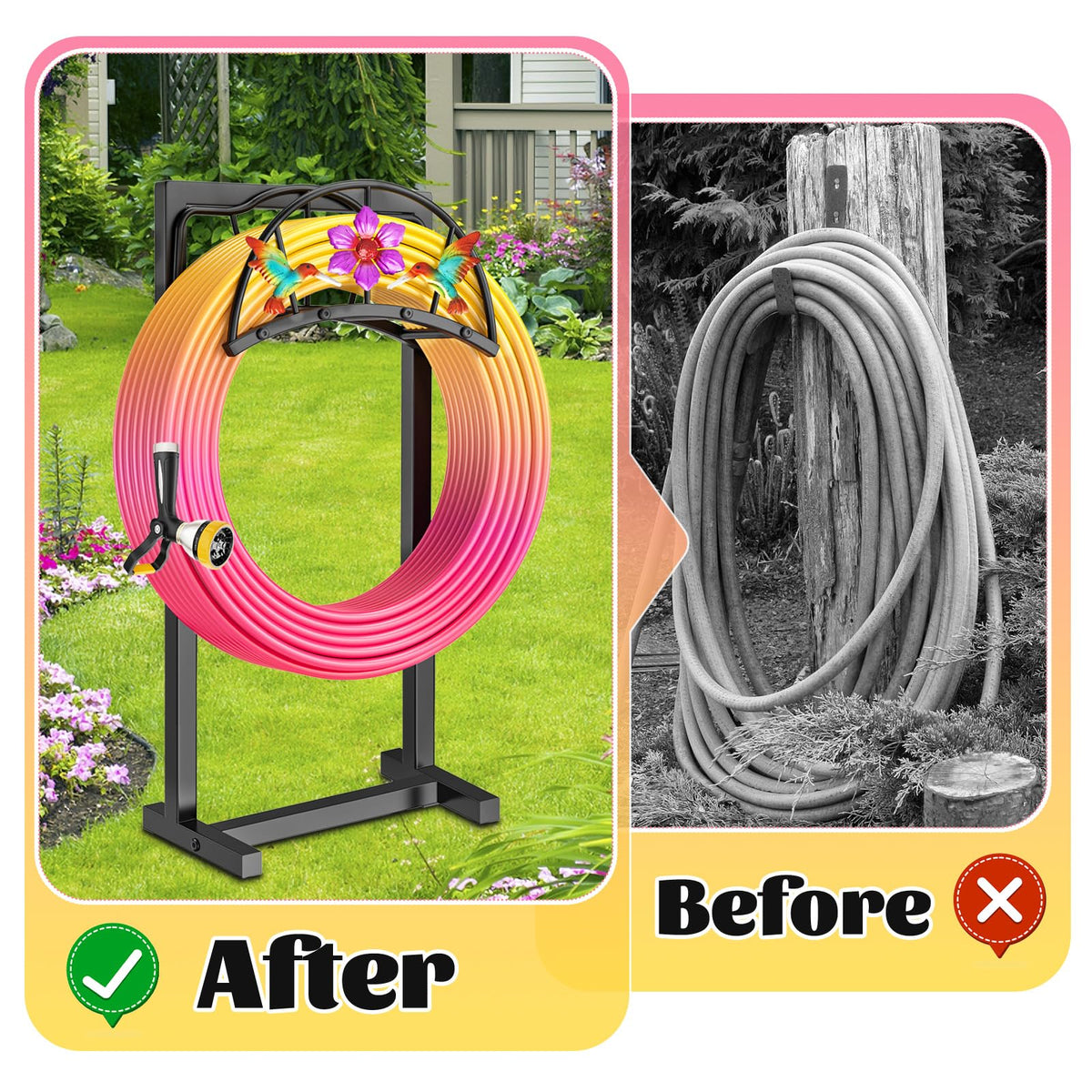Gouisalin outdoor hose storage suitable for hoses, cords, and pool hoses