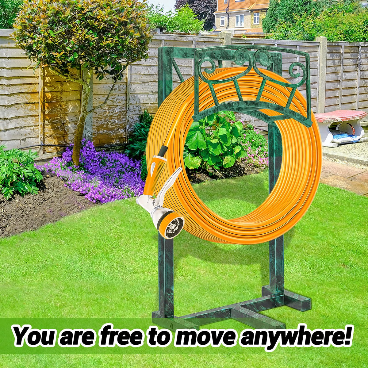 Gouisalin yard garden decor hose holder complements outdoor spaces.