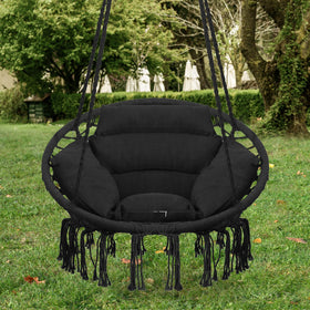 Goutime boho hammock chair perfect for patio and porch spaces.