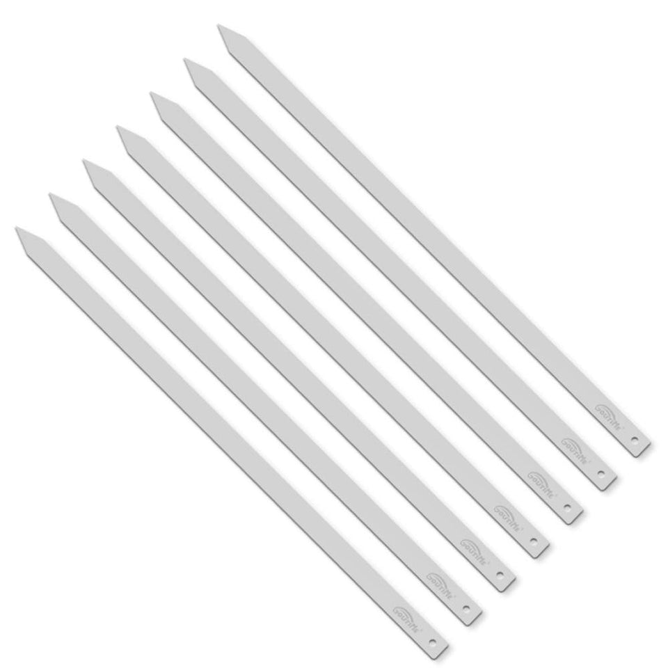 GOUTIME kabob skewers 27-inch flat stainless steel for even grilling and easy turning