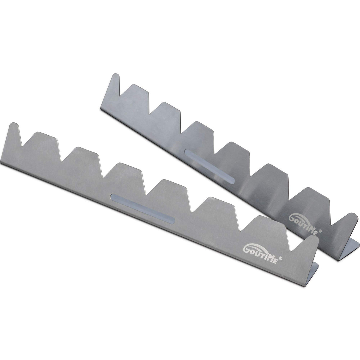 Goutime stainless steel shish kebab rack with triangular design for stable grilling
