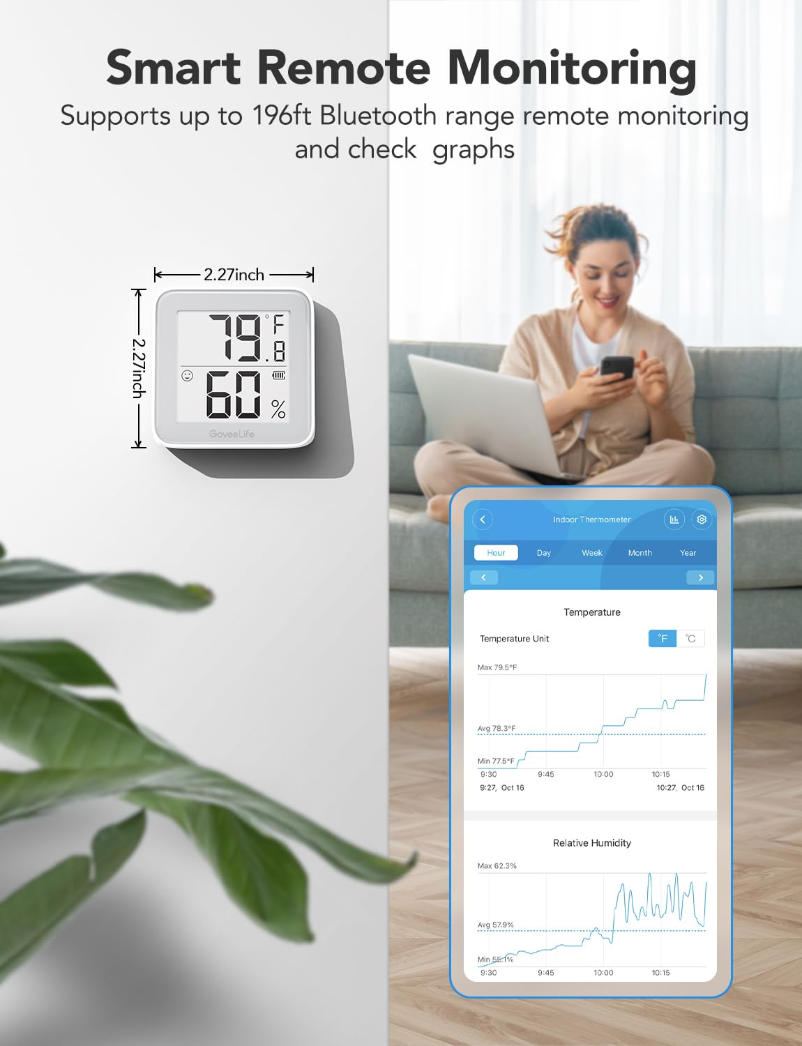 GoveeLife free data storage and export for trends.