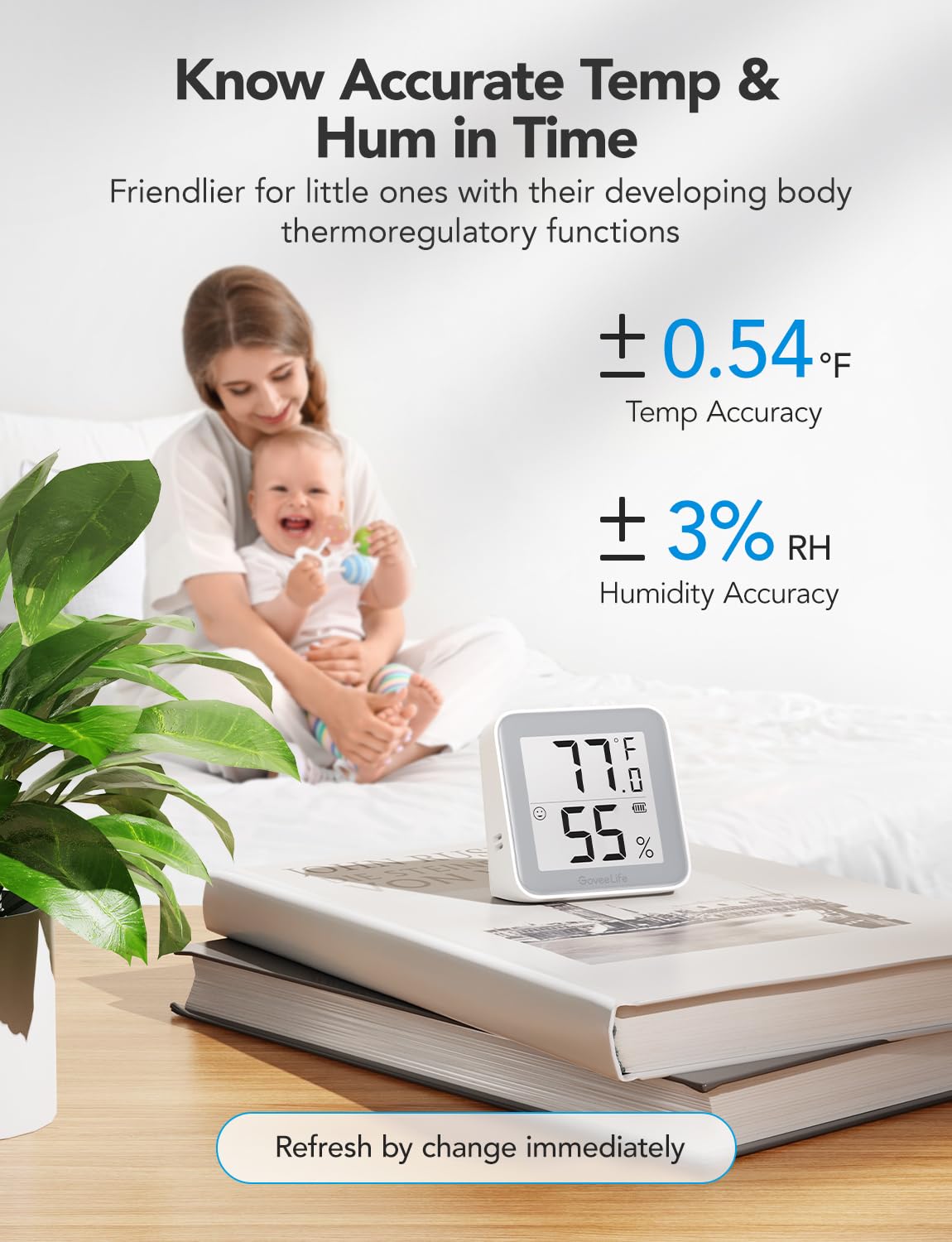 GoveeLife Swiss-made sensor delivers precise readings.