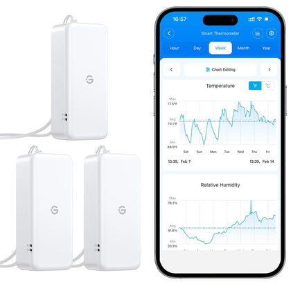 GoveeLife H5110 sensor in box setup for accurate room monitoring