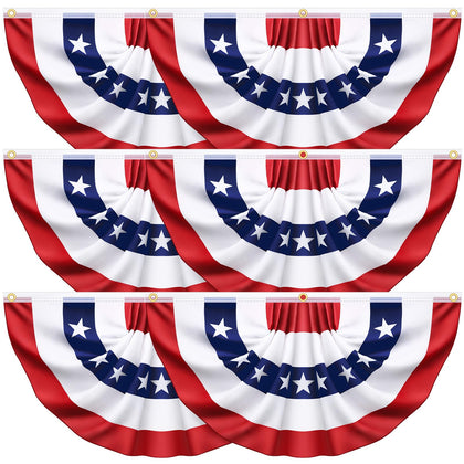 Govetom USA pleated bunting flags for outdoor display, durable and weather-ready.