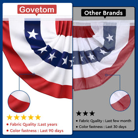 Govetom weather resistant patriotic flags for storefront and yard