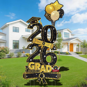 Govpy 2026 graduation yard sign front view boosts curb appeal for celebrations.