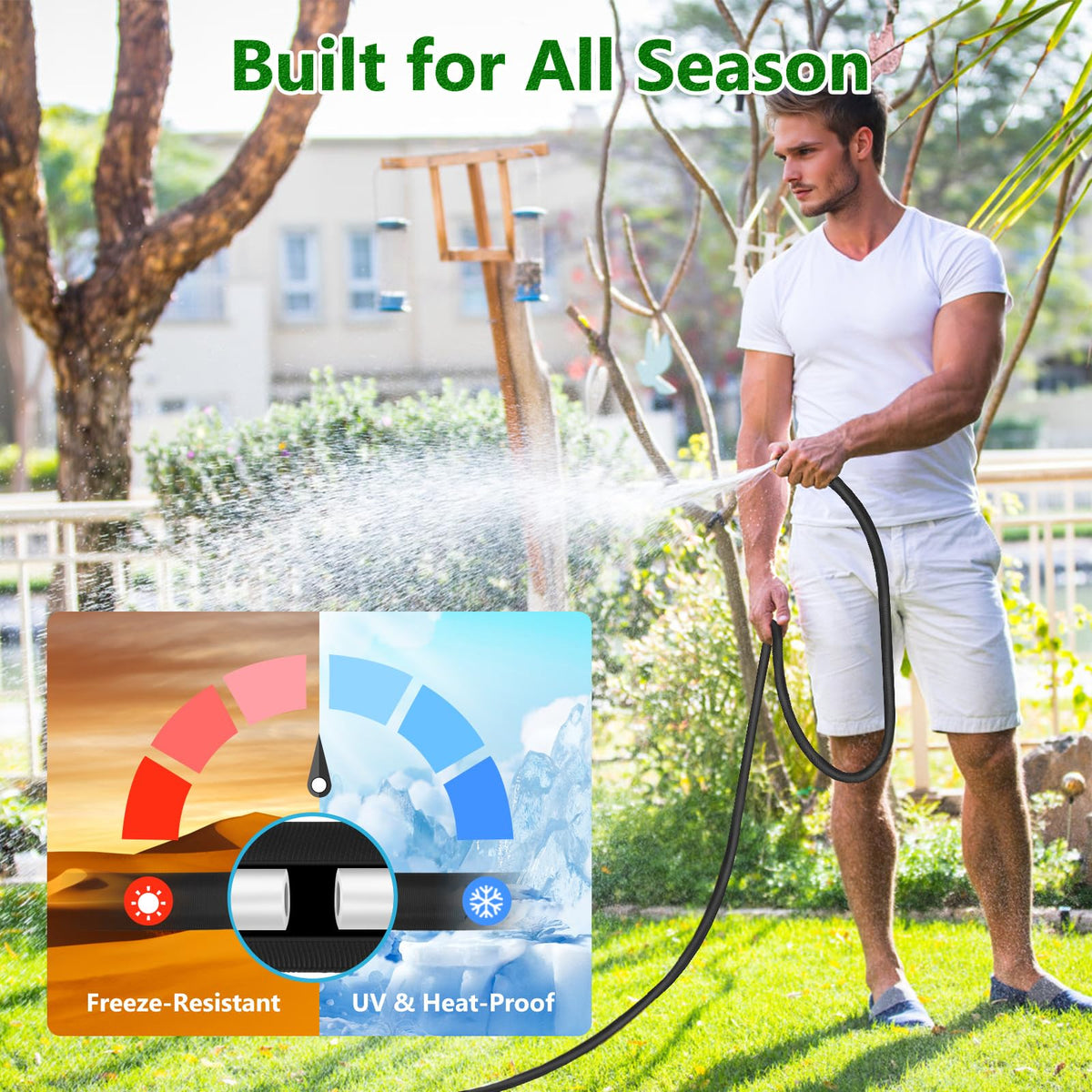 GOXAWEE wear-resistant hose built for outdoor use across seasons