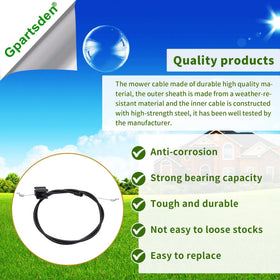Gpartsden throttle cable for Poulan PR675AWD resists abrasion in tough grass