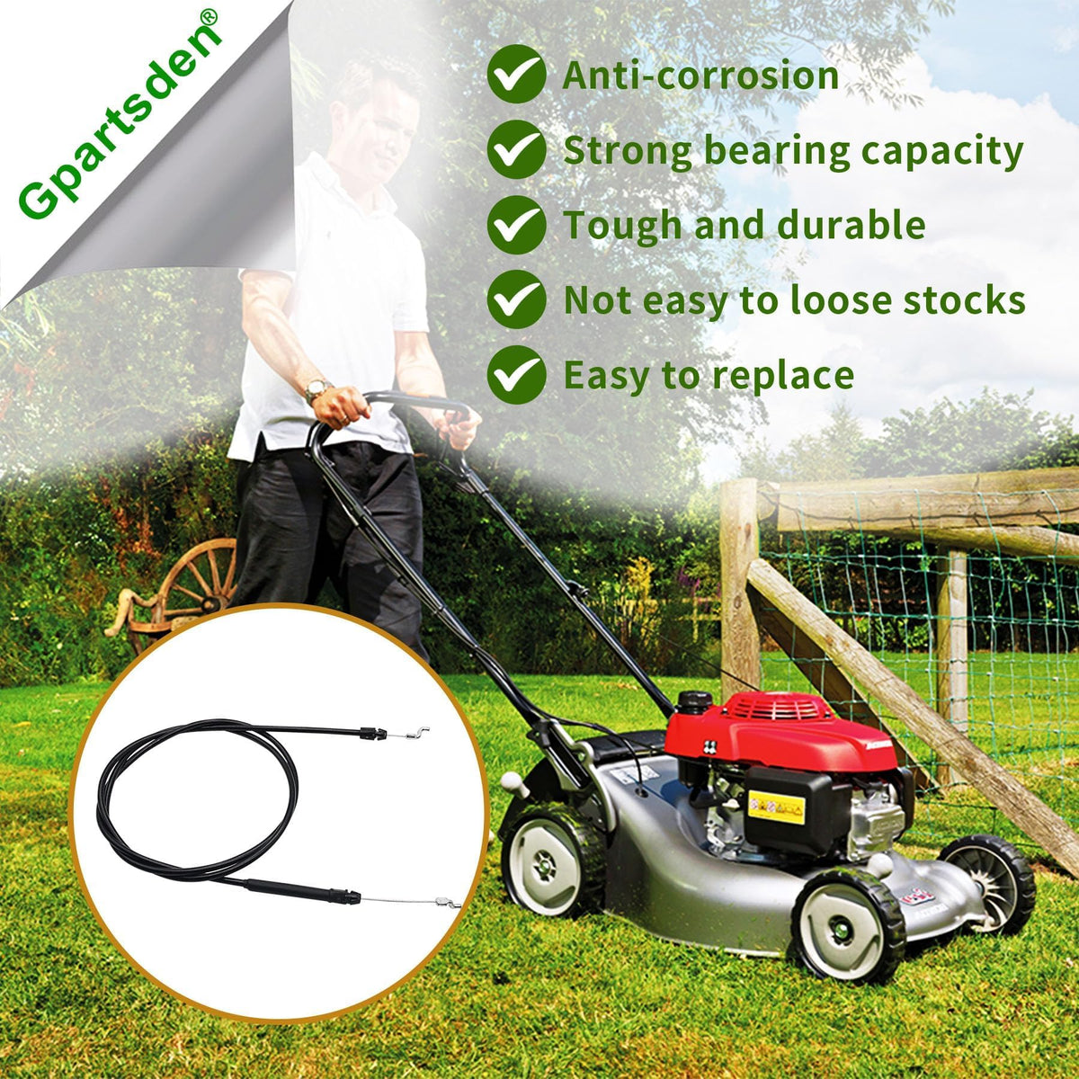 Gpartsden clutch cable compatibility with SC300HW and SC500Z models.