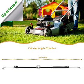 Gpartsden clutch cable metal part with durable finish.