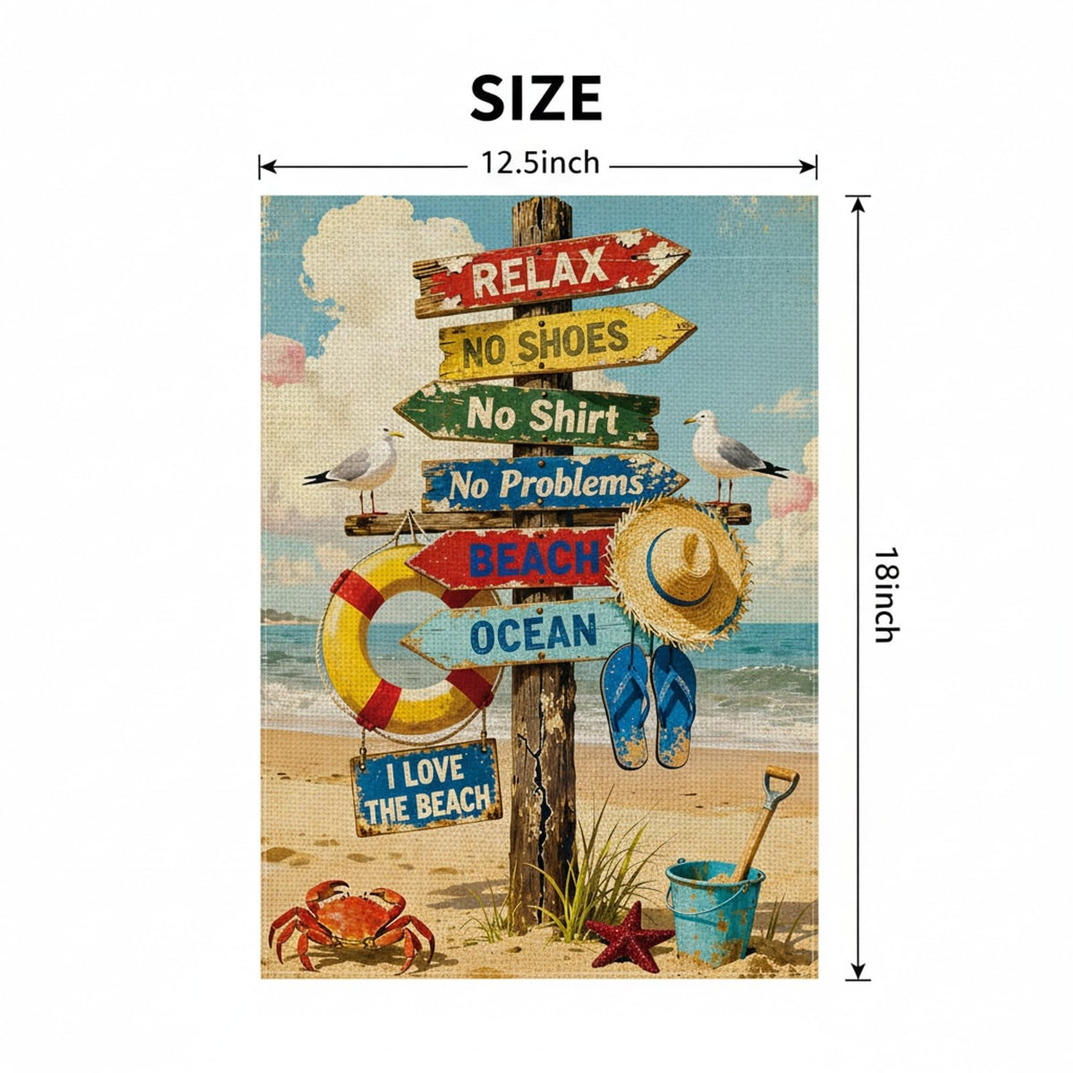 GPGHE Beach Decor flag double-sided printing ensures clear imagery from both sides.