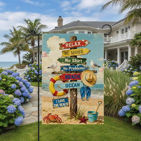 GPGHE Beach Decor flag features vibrant colors for eye-catching garden decor.