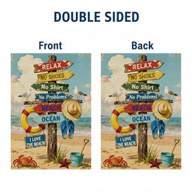 GPGHE Beach Decor flag weather-resistant polyester withstands sun and rain.