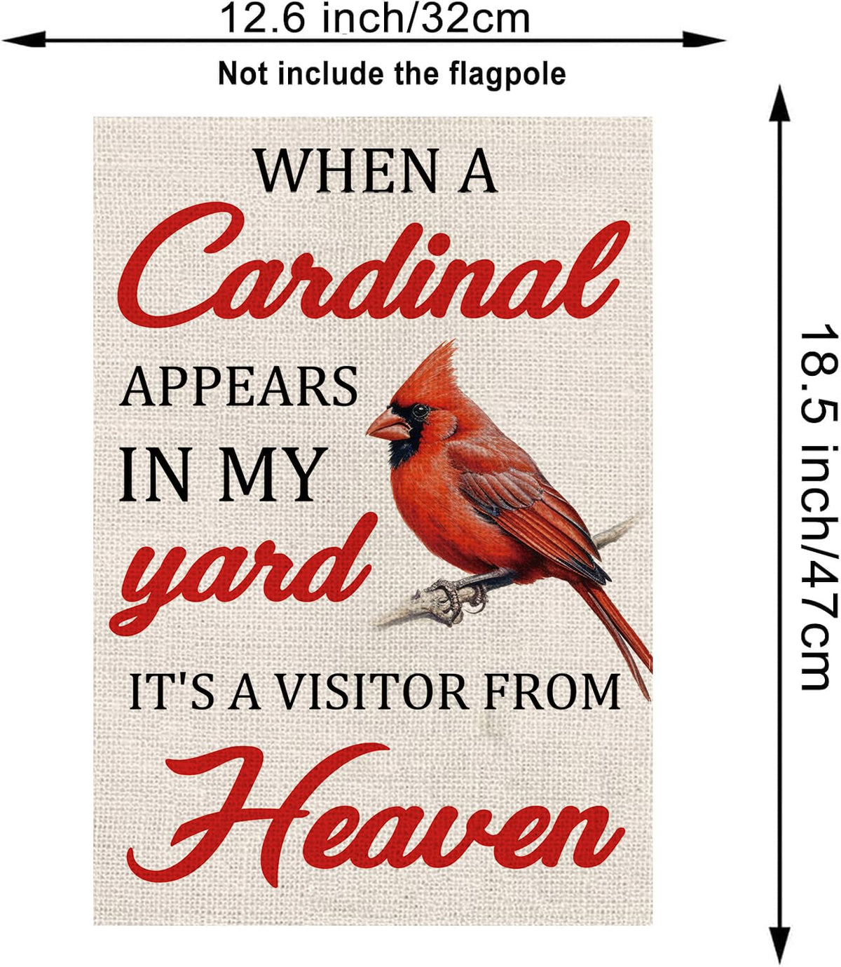 GPGHE Cardinal Garden Flag double-sided print reads clearly from both sides.