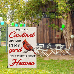 GPGHE Cardinal Garden Flag durable spun polyester for lasting use.