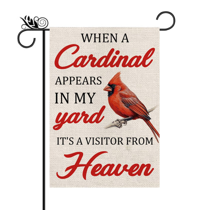 GPGHE Cardinal Garden Flag vertical design stays vibrant outdoors.