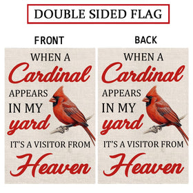 GPGHE Cardinal Garden Flag weather-resistant fabric withstands rain and wind.