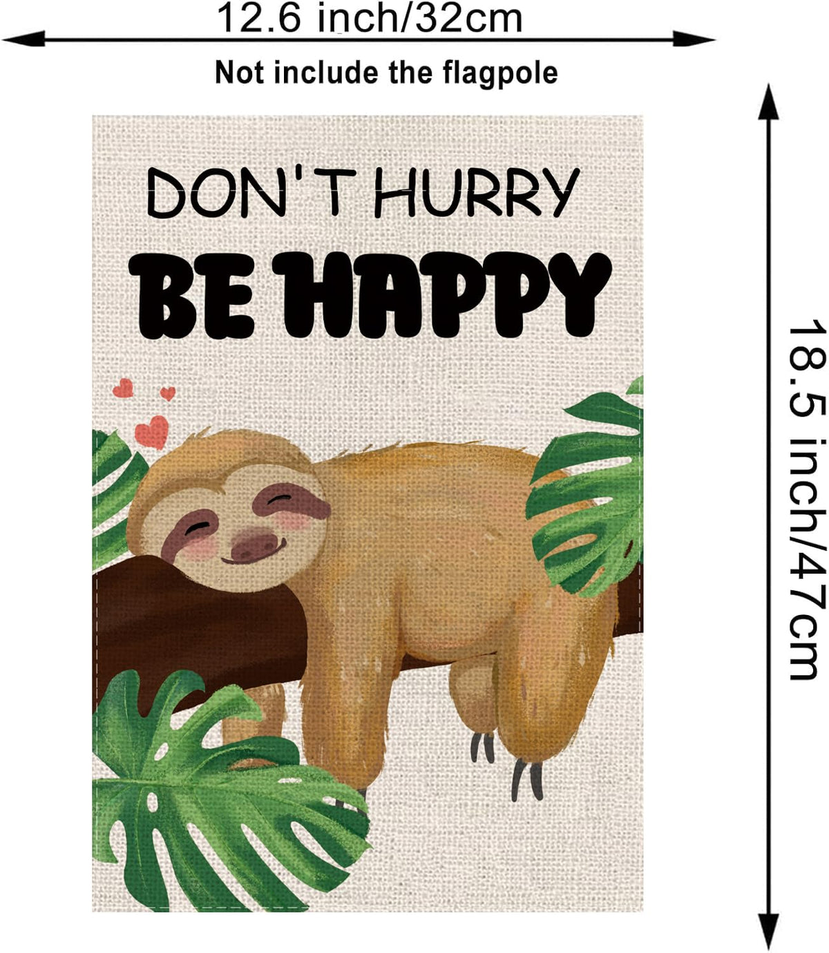 GPGHE double-sided sloth flag shows vibrant art from every angle.