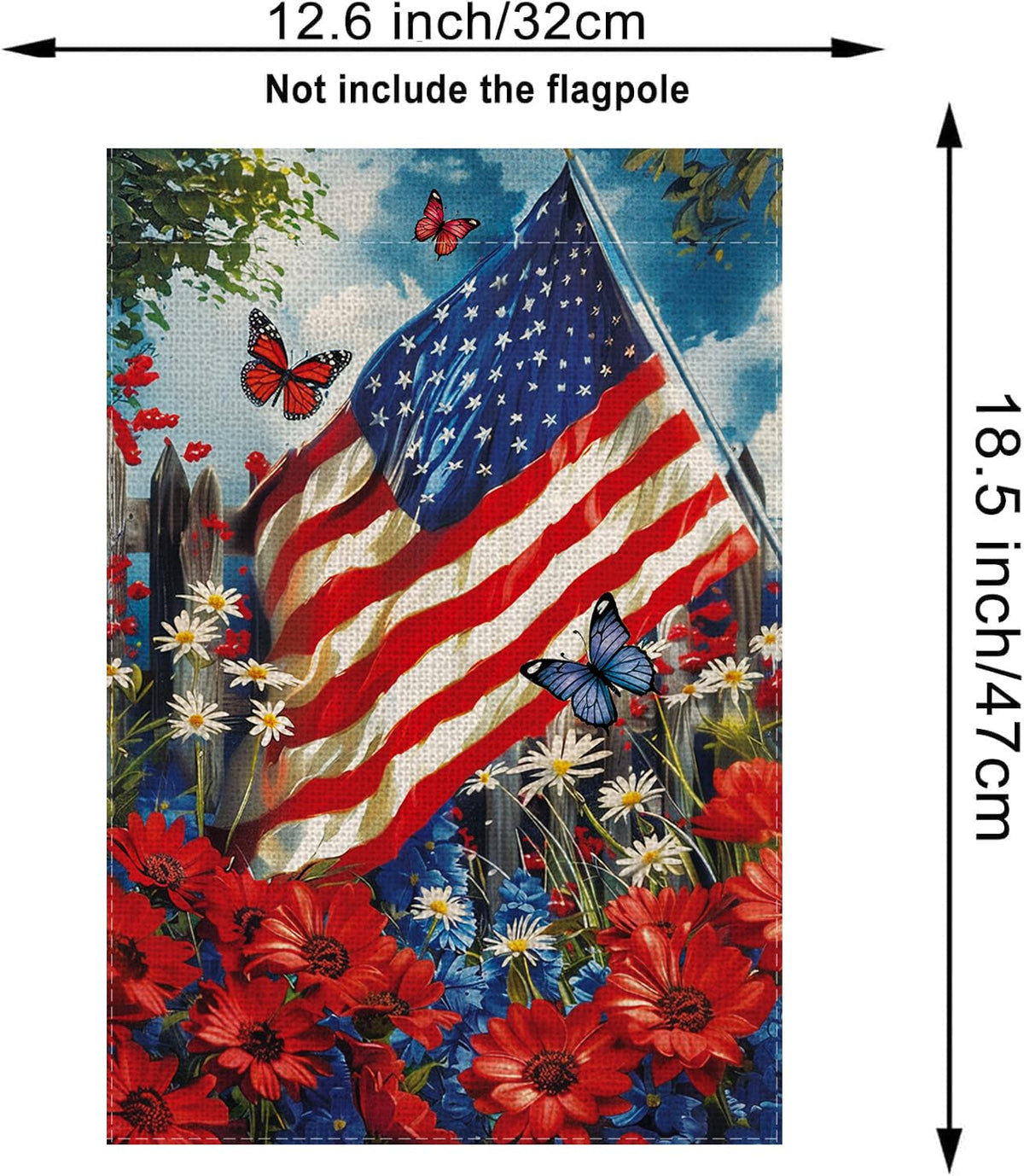 GPGHE double-sided US flag design is easily visible from both sides