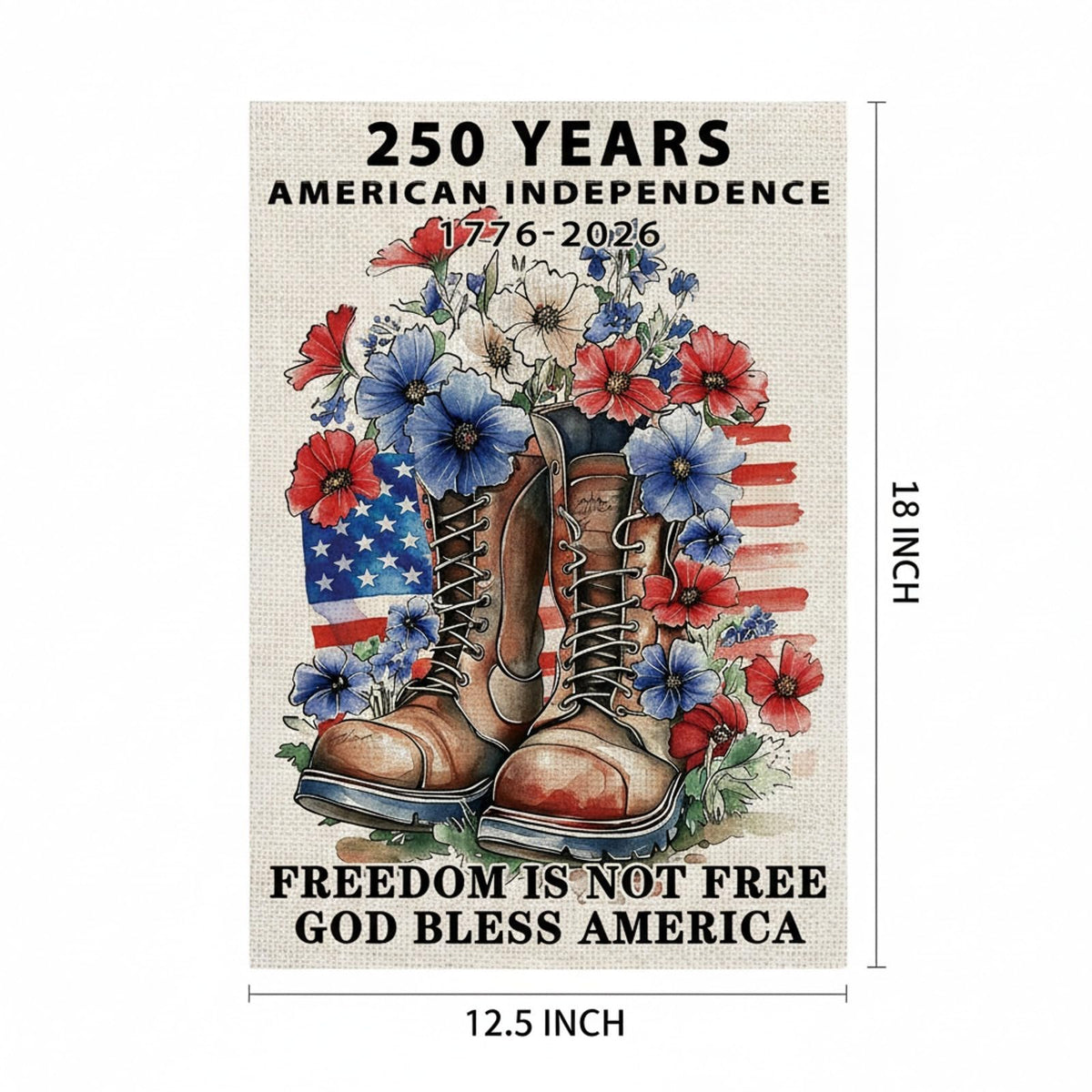 GPGHE Memorial Day flag with double-sided print for clear viewing from both sides.