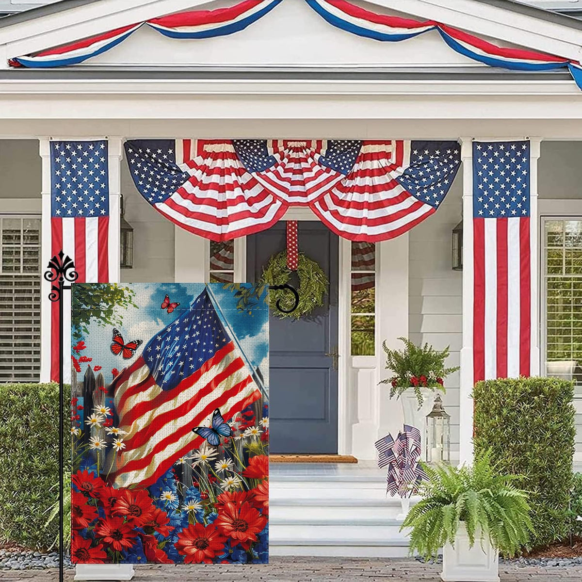 GPGHE 12x18 flag designed for Memorial Day and Independence Day celebrations