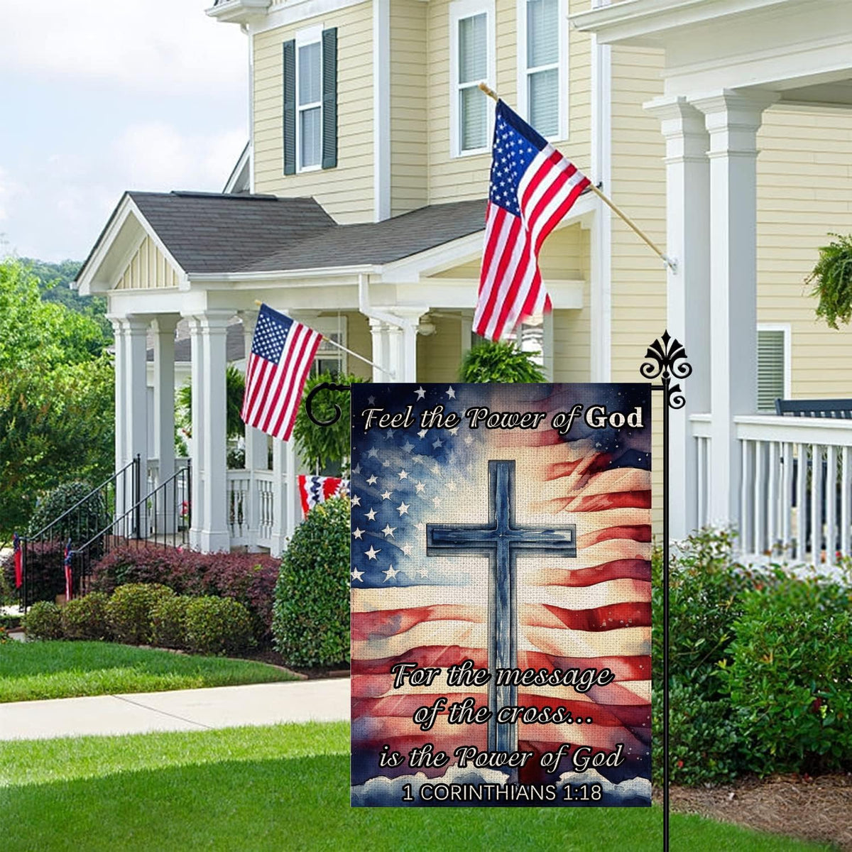GPGHE Outdoor flag materials resist wind and sun.