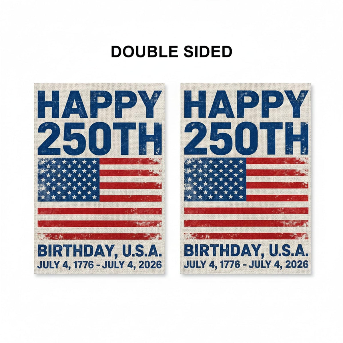 GPGHE patriotic flag back view showing double-sided readability