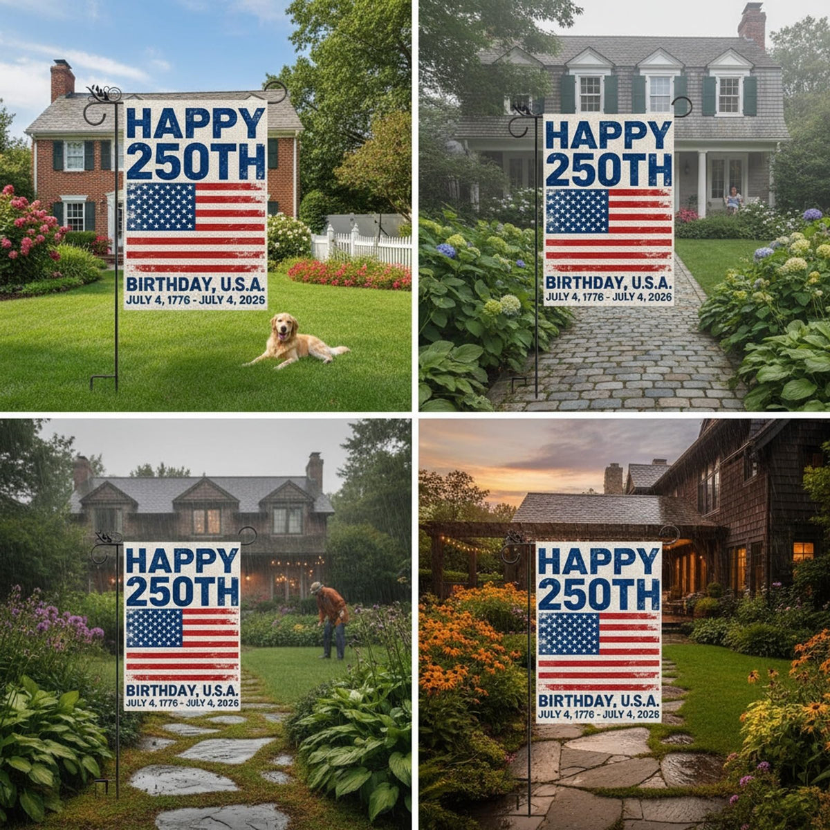 GPGHE patriotic flag wall or window decor for national pride