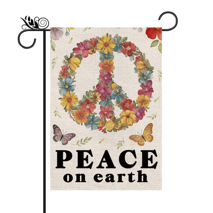 GPGHE Peace Garden Flag front view outdoors showing weather-resistant design