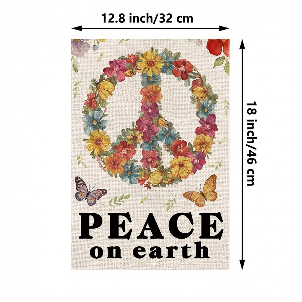 GPGHE Peace Garden Flag side detail highlights reinforced edges