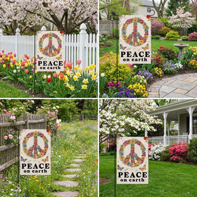 GPGHE Peace Garden Flag yard display adds festive charm to outdoor spaces