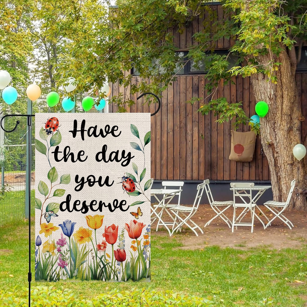 GPGHE Spring Garden Flag measures 12.5 x 18 inches for standard displays