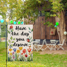 GPGHE Spring Garden Flag measures 12.5 x 18 inches for standard displays