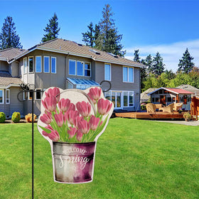 GPGHE spring flag for outdoor decor welcomes visitors with style.