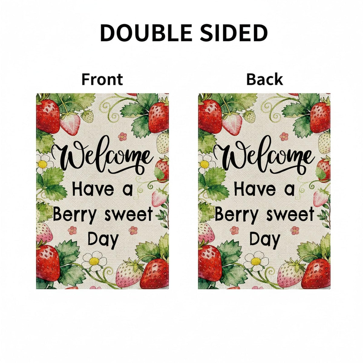 GPGHE Strawberry Decor door-hanging flag ideal for porch accents