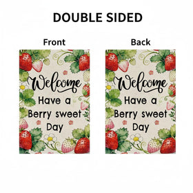 GPGHE Strawberry Decor door-hanging flag ideal for porch accents