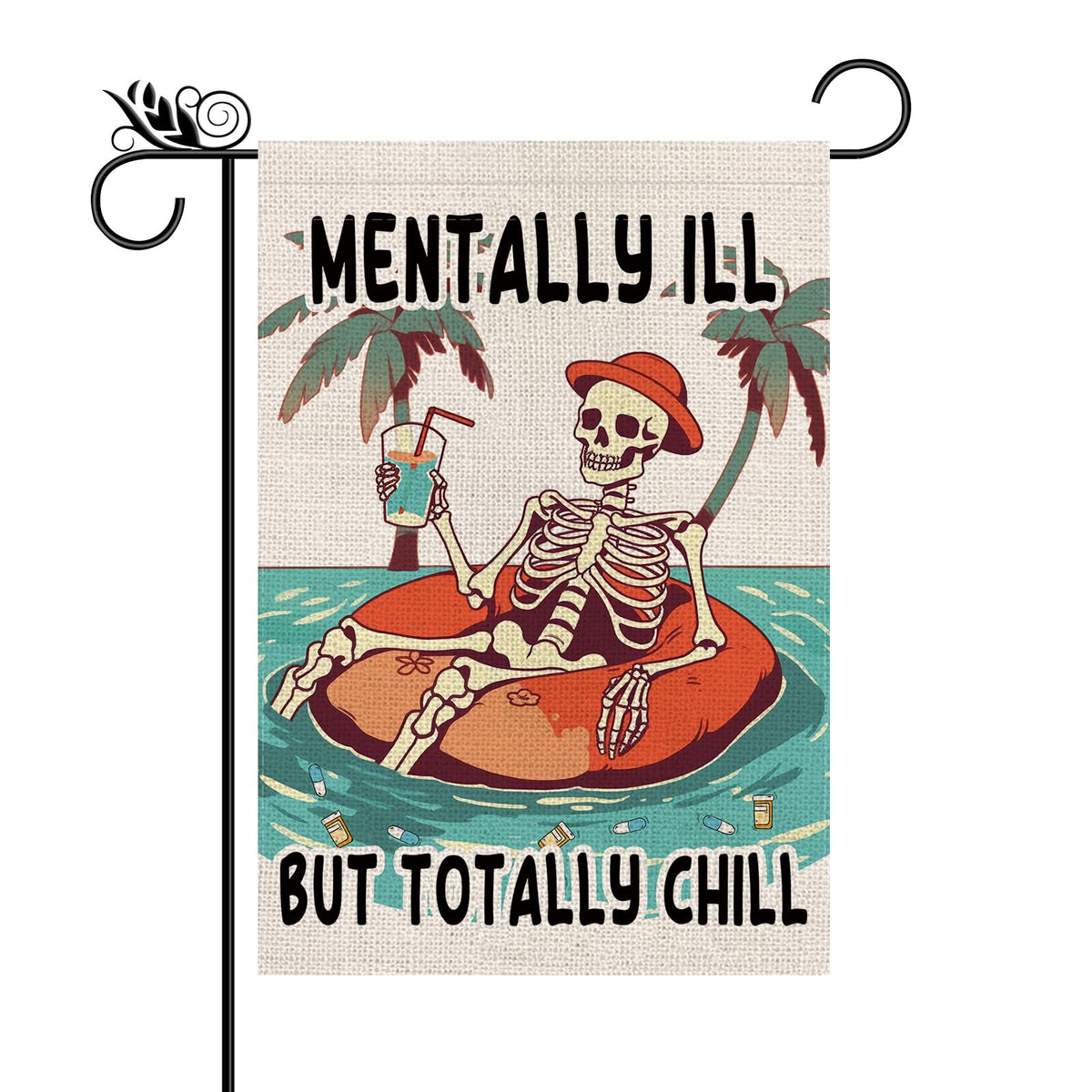 GPGHE summer flag double-sided skull skeleton for vibrant outdoor display.