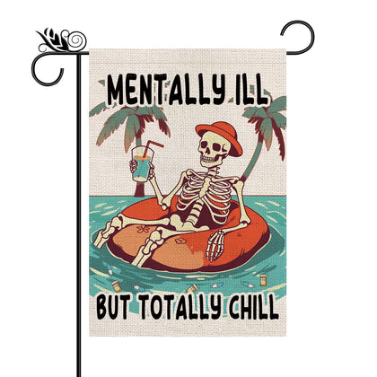 GPGHE summer flag double-sided skull skeleton for vibrant outdoor display.
