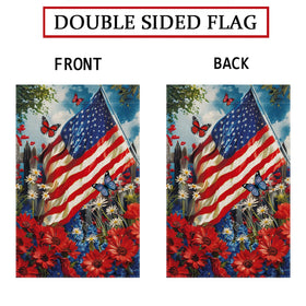 GPGHE weather-resistant flag withstands sun and rain for year-round garden decor