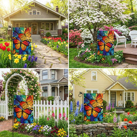 GPGHE Weather-Resistant Spring Flag withstands sun, rain, and wind.