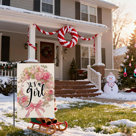 GPGHE Welcome home sign flag enhances curb appeal at doors and porches.