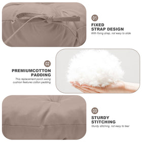 GPQAWER khaki patio cushion enhances garden or porch seating with durability.