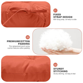 GPQAWER orange cushions shown on a cozy patio setup for porch charm.