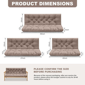 GPQAWER porch swing cushion backrest design provides added support for comfort.